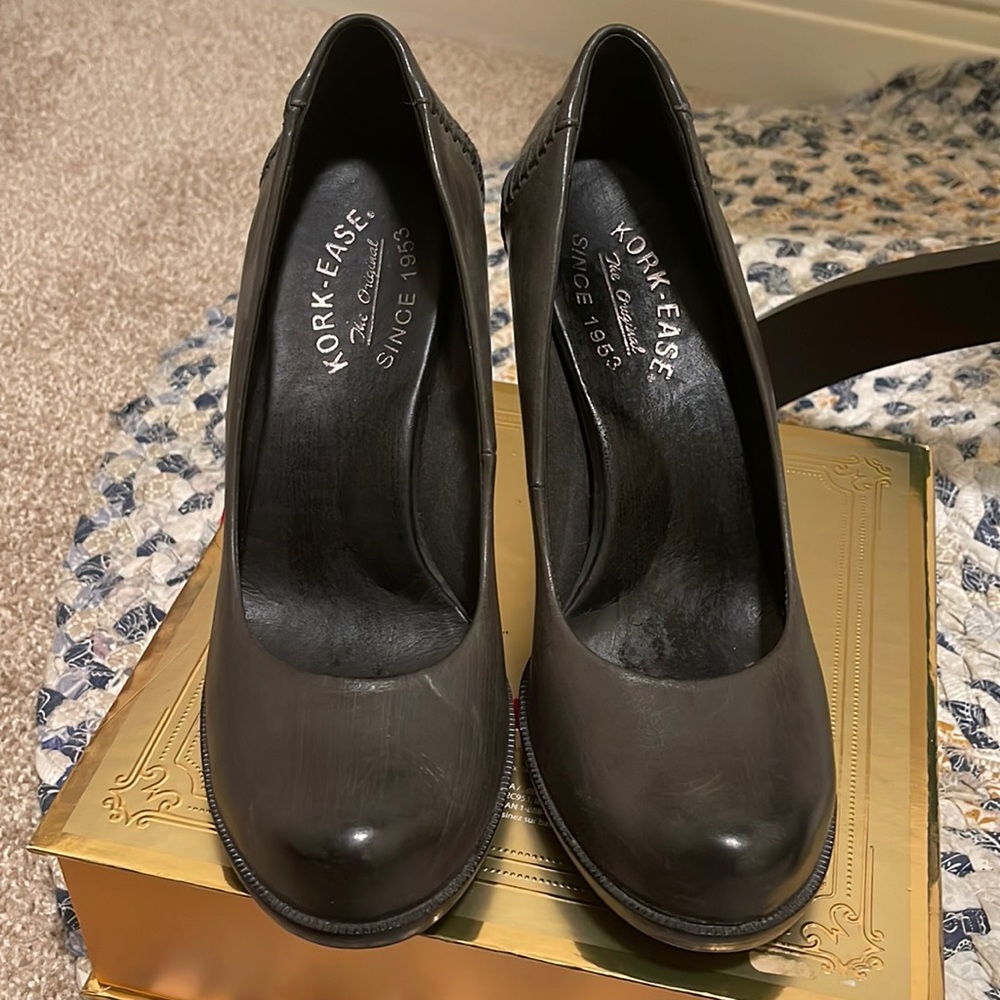 Kork-Ease gray heels